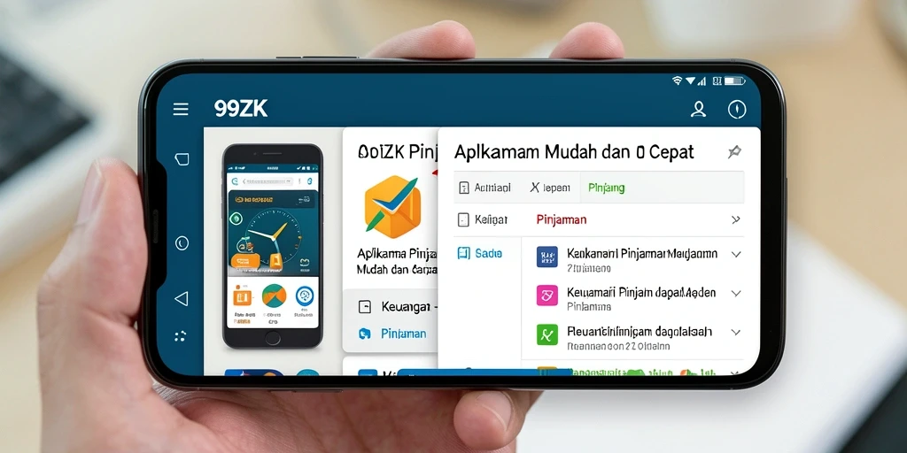 Tampilan antarmuka aplikasi 99ZK yang sederhana dan fungsional.
