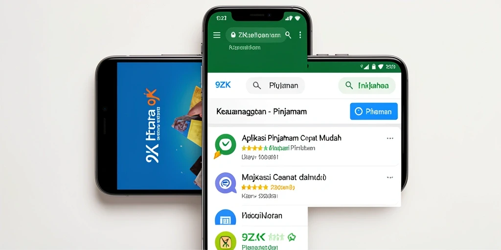 Tampilan antarmuka pengguna aplikasi 9ZK untuk pengajuan pinjaman.