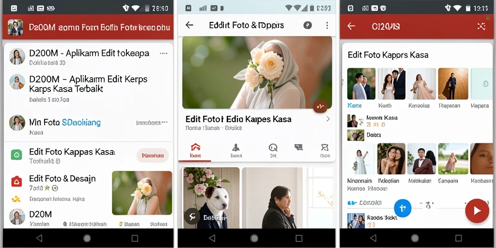 Screenshot utama D200M menampilkan antarmuka editing foto kertas kaca yang modern.