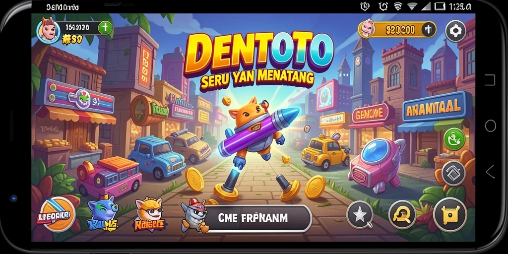Antarmuka DENTOTO yang menarik dan fungsional dalam game Arcade.