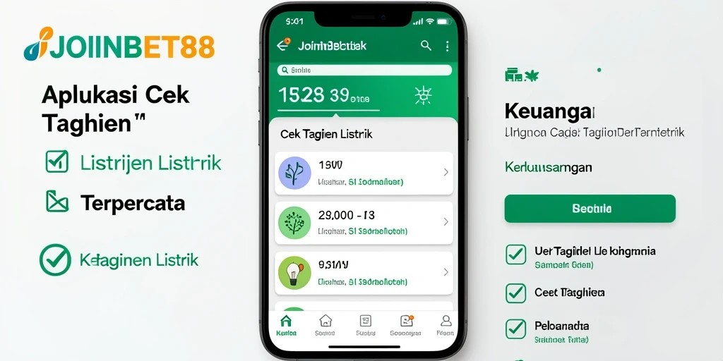 Tampilan antarmuka JOINBET88 untuk cek tagihan listrik yang sederhana.