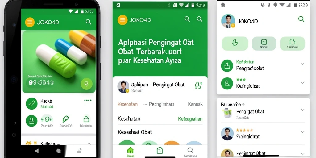 Antarmuka JOKO4D yang ramah pengguna untuk pengingat obat.