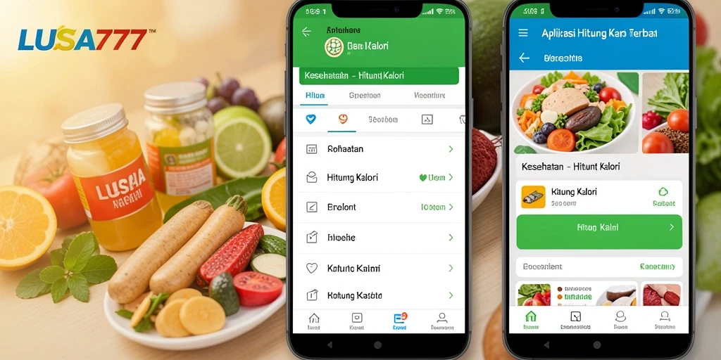 Antarmuka LUSA777 yang modern dan mudah digunakan untuk menghitung kalori.