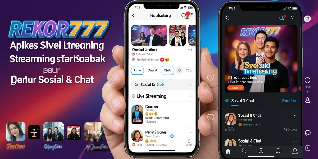 Tampilan antarmuka utama REKOR777 dengan fitur Live Streaming yang menarik.