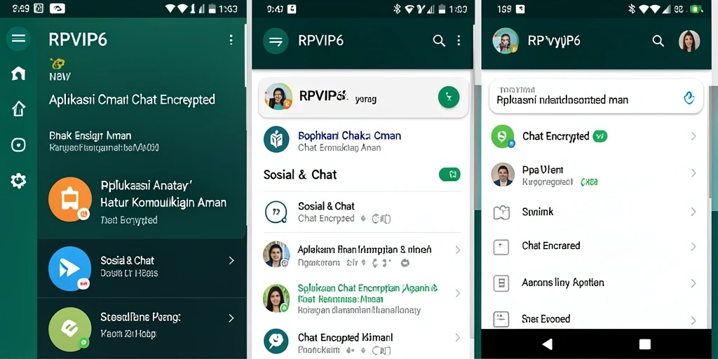 Antarmuka RPVIP6 yang intuitif dan aman untuk Chat Encrypted.