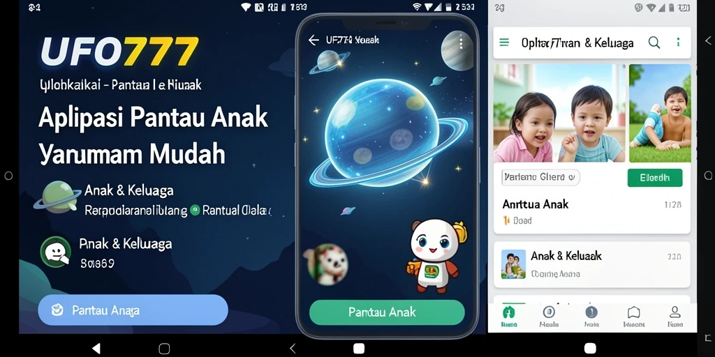 Tampilan utama UFO777 yang menunjukkan lokasi dan aktivitas anak.